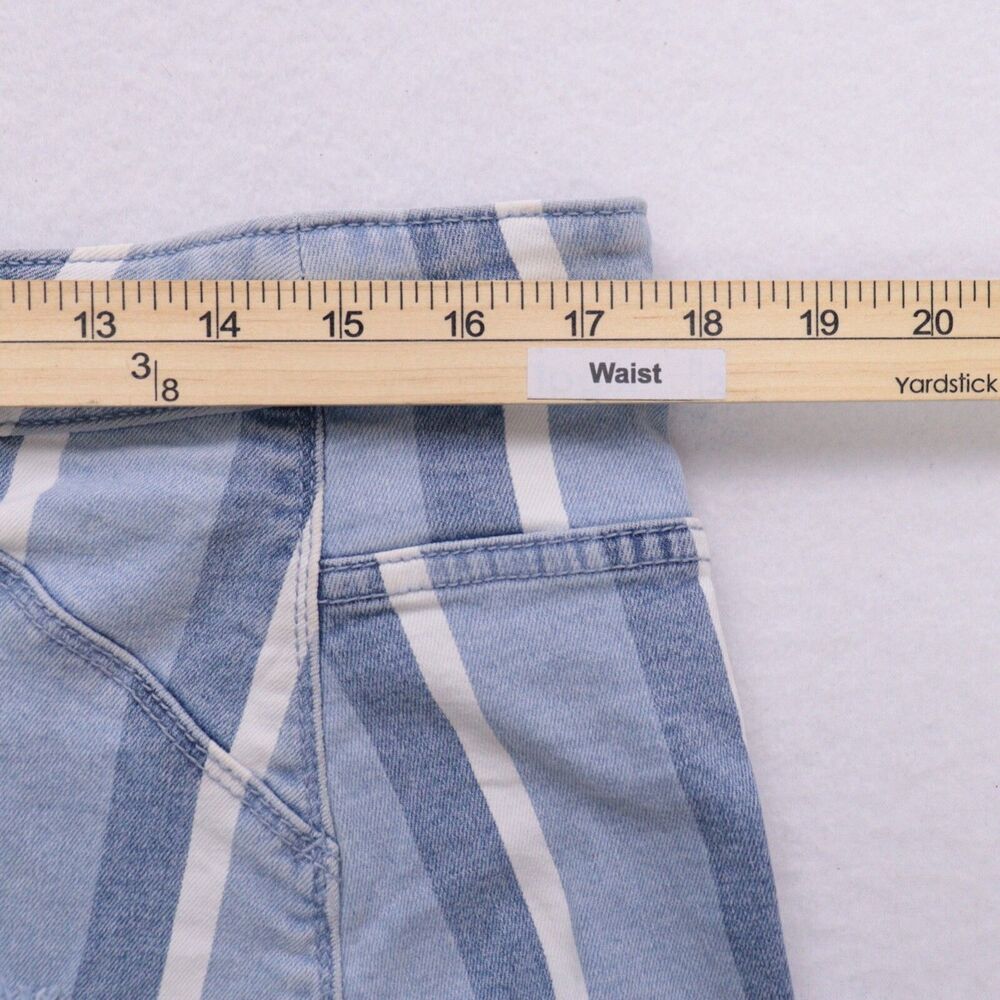 Kut From The Kloth Connie Overlap Jean Skirt Womens Size 12 Asymmetrical Striped - Picture 8 of 8